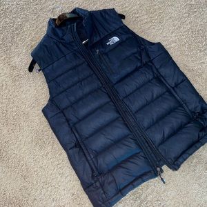 The North Face mens puffer vest size medium, black.